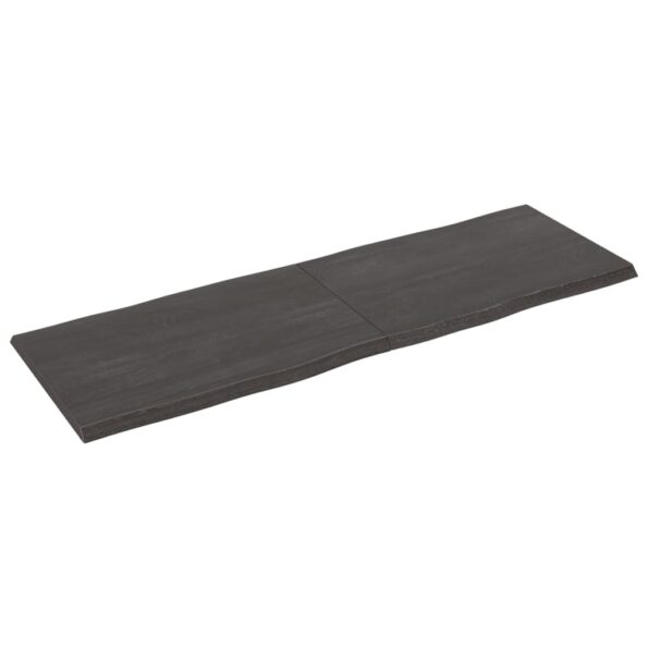 vidaXL Stolová doska tmavosivá 180x60x4 cm ošetrený dub živé hrany – Obrázok 2