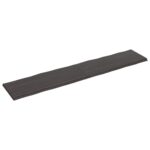 vidaXL Stolová doska tmavosivá 200x40x4 cm ošetrený dub živé hrany – Obrázok 2