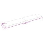 vidaXL Stolová doska tmavosivá 200x40x4 cm ošetrený dub živé hrany – Obrázok 8