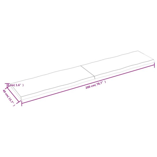 VXL8720845817671_g_en_hd_7.jpg vidaXL Stolová doska tmavosivá 200x40x4 cm ošetrený dub živé hrany – Obrázok 8