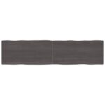 vidaXL Stolová doska tmavosivá 200x50x6 cm ošetrený dub živé hrany