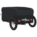 vidaXL Vozík za bicykel, čierny 30 kg, železo – Obrázok 8