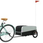 vidaXL Vozík za bicykel, čierno sivý 45 kg, železo – Obrázok 3