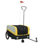vidaXL Vozík za bicykel, čierno žltý 45 kg, železo – Obrázok 2