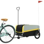 vidaXL Vozík za bicykel, čierno žltý 45 kg, železo – Obrázok 3
