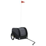 vidaXL Vozík za bicykel, čierny 30 kg, železo – Obrázok 2