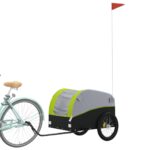 vidaXL Vozík za bicykel, čierno zelený 45 kg, železo – Obrázok 3
