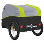 vidaXL Vozík za bicykel, čierno zelený 45 kg, železo – Obrázok 8