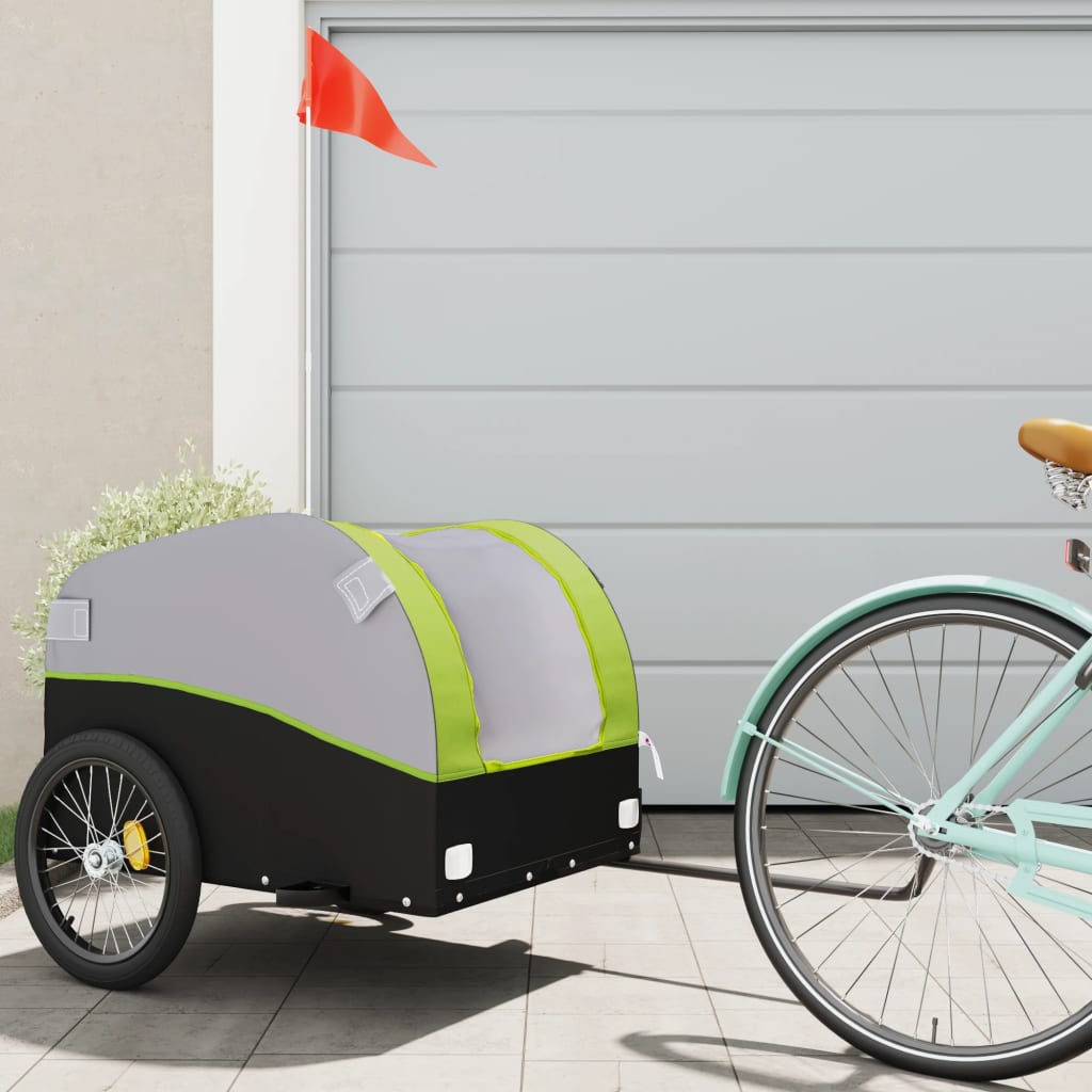 VXL8720845826734_m_en_hd_1.jpg vidaXL Vozík za bicykel, čierno zelený 45 kg, železo – Obrázok 1