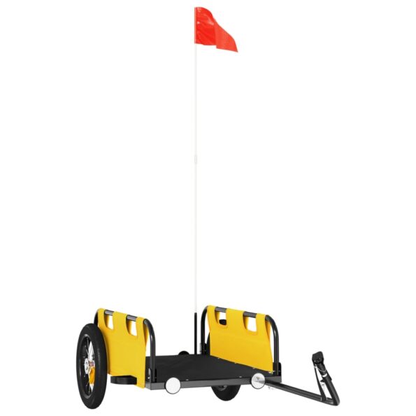 vidaXL Príves na bicykel, žltý, oxfordská látka, železo – Obrázok 2