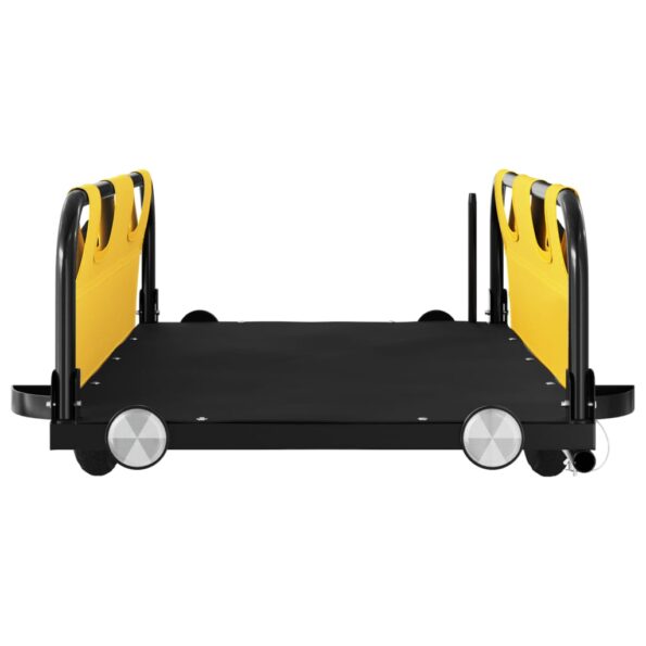 vidaXL Príves na bicykel, žltý, oxfordská látka, železo – Obrázok 5