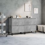 vidaXL Komody 2 ks betónovo sivé 60x35x70 cm kompozitné drevo