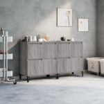 vidaXL Komody 2 ks sivý dub sonoma 60x35x70 cm kompozitné drevo