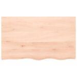 vidaXL Kúpeľňová doska 100x60x4 cm neošetrený masív – Obrázok 3