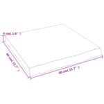 vidaXL Kúpeľňová doska bledohnedá 40x40x(2-4) cm ošetrený masív – Obrázok 5