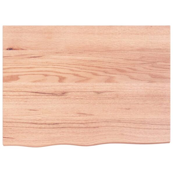 vidaXL Kúpeľňová doska bledohnedá 80x60x4 cm ošetrený masív – Obrázok 3