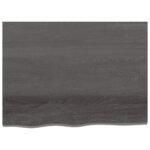 vidaXL Kúpeľňová doska tmavosivá 80x60x4 cm ošetrený masív – Obrázok 3