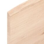 vidaXL Stolová doska 80x60x2 cm neošetrený dubový masív – Obrázok 4