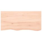vidaXL Stolová doska 100x50x(2-4) cm neošetrený dubový masív – Obrázok 3
