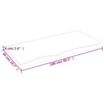 vidaXL Stolová doska 100x50x(2-4) cm neošetrený dubový masív – Obrázok 5