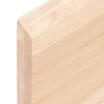 vidaXL Stolová doska 100x50x(2-4) cm neošetrený dubový masív – Obrázok 7