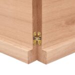 vidaXL Stolová doska bledohnedá 140x50x4 cm ošetrený dubový masív – Obrázok 5