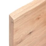 vidaXL Stolová doska bledohnedá 140x60x(2-4) cm ošetrený masívny dub – Obrázok 4