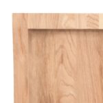vidaXL Stolová doska bledohnedá 140x60x(2-4) cm ošetrený masívny dub – Obrázok 9