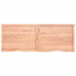 vidaXL Stolová doska bledohnedá 160x60x4 cm ošetrený dubový masív – Obrázok 7