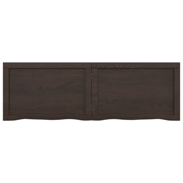 vidaXL Stolová doska tmavosivá 120x40x4 cm ošetrený dubový masív – Obrázok 7