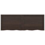 vidaXL Stolová doska tmavosivá 140x50x6 cm ošetrený dubový masív – Obrázok 7
