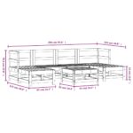 vidaXL 7-dielna záhradná sedacia súprava impregnovaná borovica – Obrázok 7