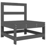 vidaXL 6-dielna záhradná sedacia súprava sivá borovicový masív – Obrázok 5