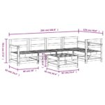 vidaXL 6-dielna záhradná sedacia súprava sivá borovicový masív – Obrázok 9