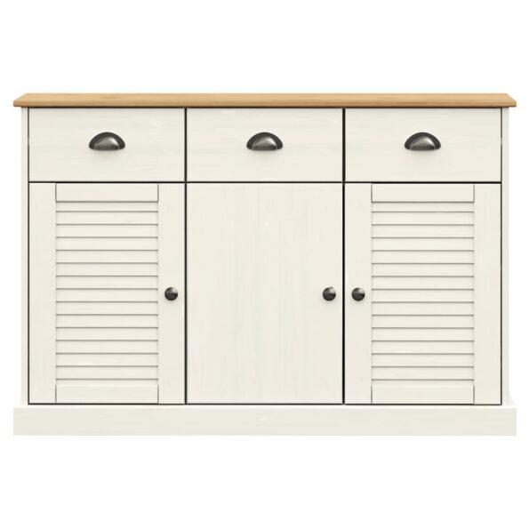 vidaXL Komoda so zásuvkami VIGO 113x40x75 cm biela borovicový masív – Obrázok 5