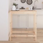 vidaXL Barový stolík 100x50x110 cm borovicový masív
