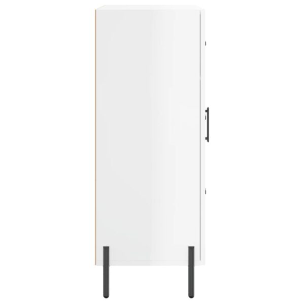 vidaXL Komoda lesklá biela 69,5x34x90 cm spracované drevo – Obrázok 7