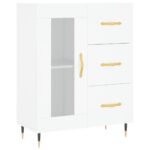 vidaXL Komoda biela 69,5x34x90 cm kompozitné drevo – Obrázok 2