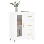 vidaXL Komoda biela 69,5x34x90 cm kompozitné drevo – Obrázok 3