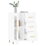 vidaXL Komoda biela 69,5x34x90 cm kompozitné drevo – Obrázok 4