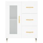 vidaXL Komoda biela 69,5x34x90 cm kompozitné drevo – Obrázok 5