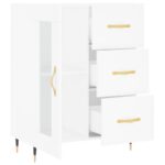 vidaXL Komoda biela 69,5x34x90 cm kompozitné drevo – Obrázok 6