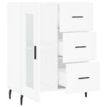 vidaXL Komoda biela 69,5x34x90 cm kompozitné drevo – Obrázok 6