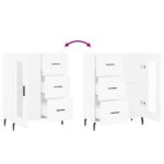 vidaXL Komoda biela 69,5x34x90 cm kompozitné drevo – Obrázok 9