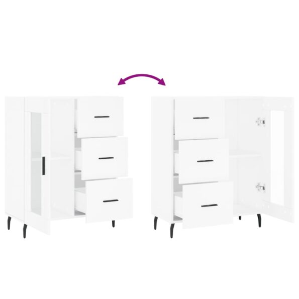 vidaXL Komoda biela 69,5x34x90 cm kompozitné drevo – Obrázok 9