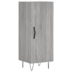 vidaXL Komoda sivý dub sonoma 34,5x34x90 cm spracované drevo – Obrázok 2