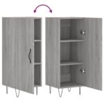 vidaXL Komoda sivý dub sonoma 34,5x34x90 cm spracované drevo – Obrázok 9