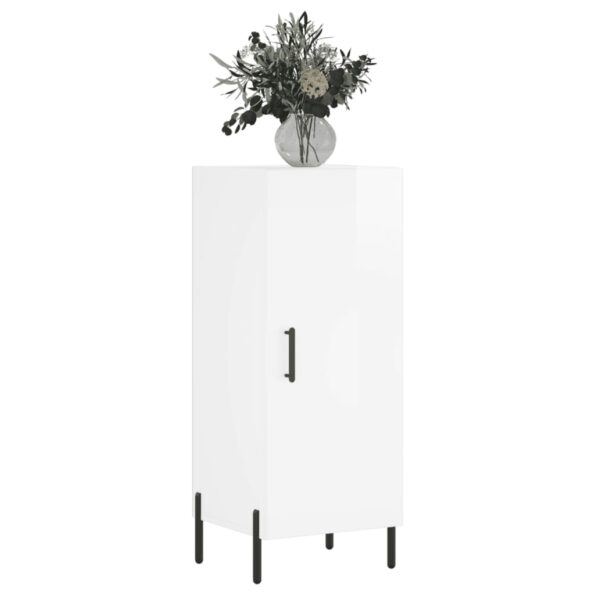 vidaXL Komoda lesklá biela 34,5x34x90 cm spracované drevo – Obrázok 3