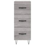 vidaXL Komoda sivý dub sonoma 34,5x34x90 cm spracované drevo – Obrázok 6