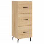 vidaXL Komoda dub sonoma 34,5x34x90 cm spracované drevo – Obrázok 2